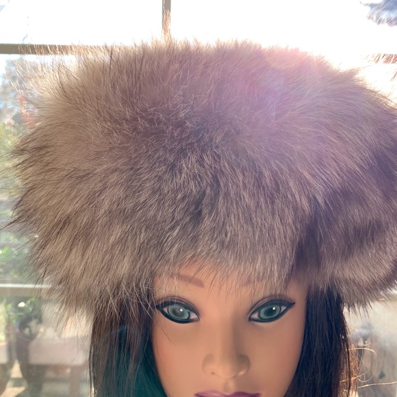 Fox fur handmade Russian hat